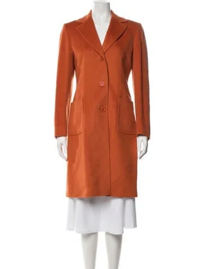 Pre-owned Cinzia Rocca Wool Coat In Orange