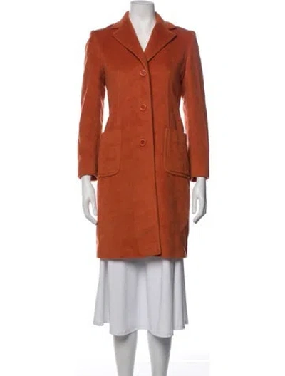 Pre-owned Cinzia Rocca Wool Coat In Orange