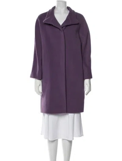 Pre-owned Cinzia Rocca Wool Coat In Purple