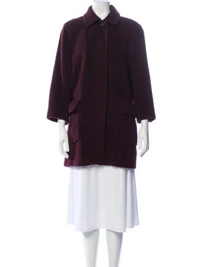 Pre-owned Cinzia Rocca Wool Coat In Purple