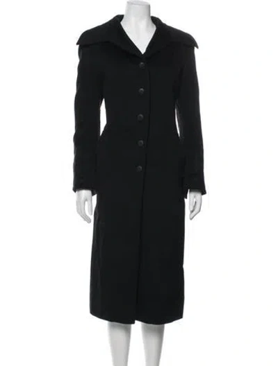 Pre-owned Cinzia Rocca Wool Coat W/ Tags In Black