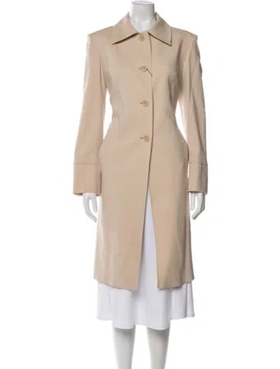Pre-owned Cinzia Rocca Wool Coat W/ Tags In Neutral