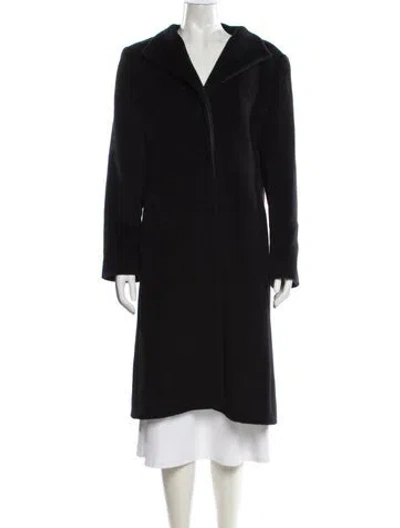 Pre-owned Cinzia Rocca Wool Faux Fur Coat In Black