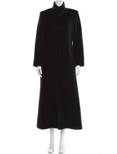 Pre-owned Cinzia Rocca Wool Faux Fur Coat In Black
