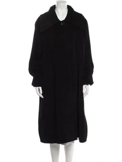 Pre-owned Cinzia Rocca Wool Faux Fur Coat In Black