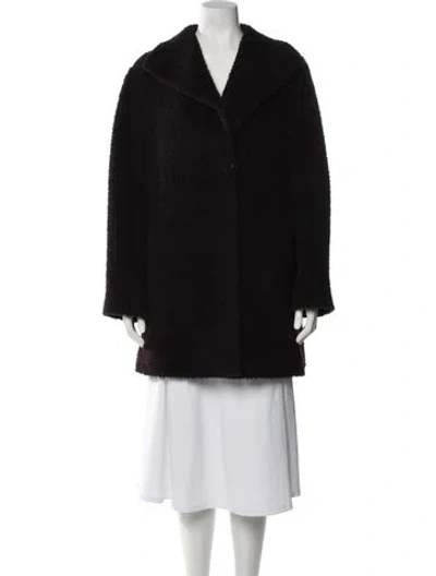 Pre-owned Cinzia Rocca Wool Faux Fur Coat In Brown