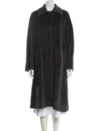 Pre-owned Cinzia Rocca Wool Faux Fur Coat In Gray