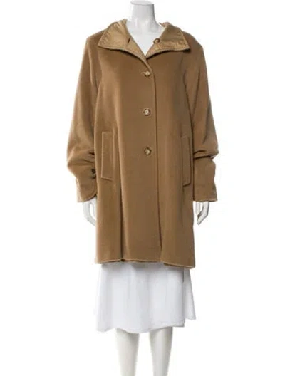 Pre-owned Cinzia Rocca Wool Faux Fur Coat In Neutral