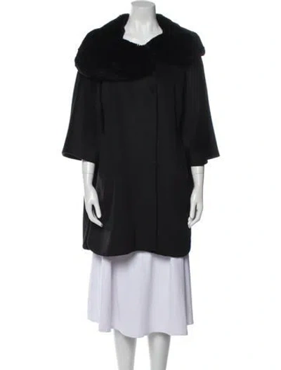 Pre-owned Cinzia Rocca Wool Jacket In Black