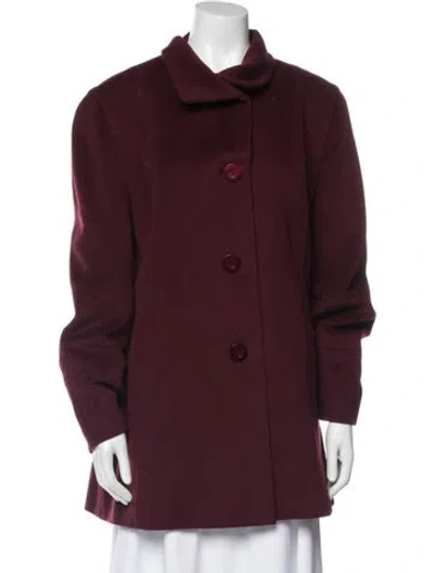 Pre-owned Cinzia Rocca Wool Jacket In Burgundy