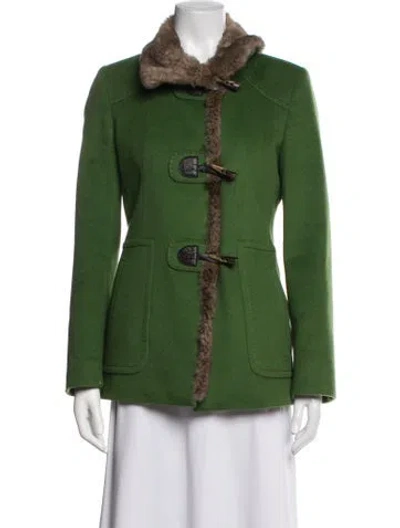 Pre-owned Cinzia Rocca Wool Jacket In Green