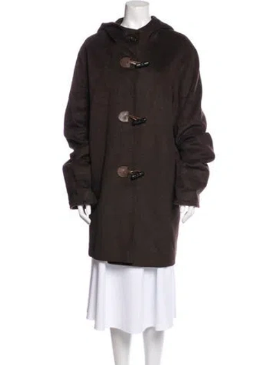 Pre-owned Cinzia Rocca Wool Parka In Brown