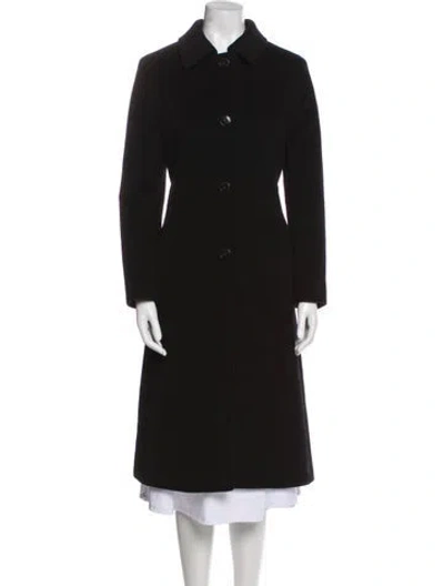 Pre-owned Cinzia Rocca Wool Peacoat In Black