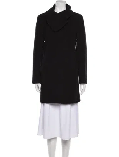 Pre-owned Cinzia Rocca Wool Peacoat In Black