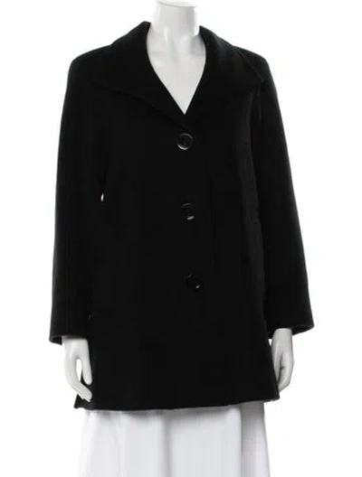 Pre-owned Cinzia Rocca Wool Peacoat In Black