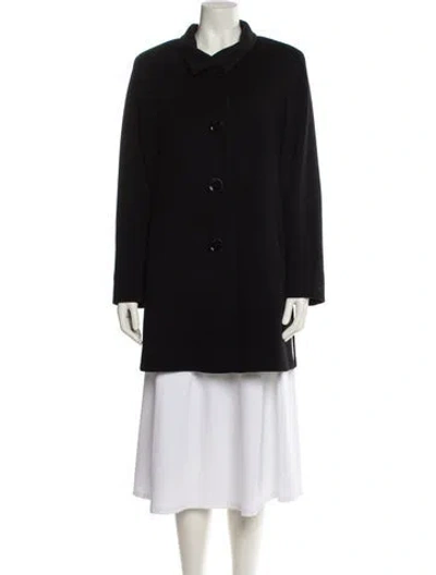 Pre-owned Cinzia Rocca Wool Peacoat In Black