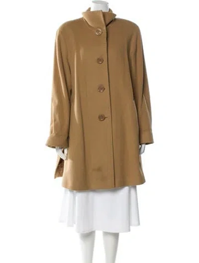 Pre-owned Cinzia Rocca Wool Peacoat In Brown