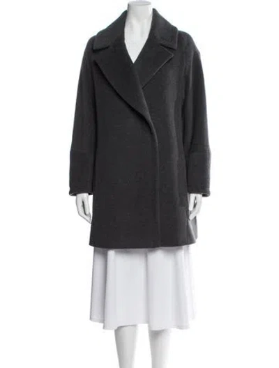 Pre-owned Cinzia Rocca Wool Peacoat In Gray