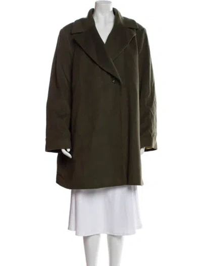 Pre-owned Cinzia Rocca Wool Peacoat In Green