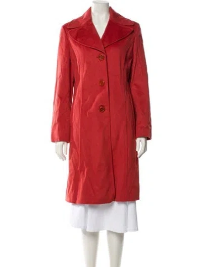 Pre-owned Cinzia Rocca Wool Peacoat In Red