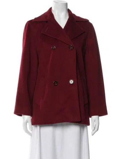 Pre-owned Cinzia Rocca Wool Peacoat In Red
