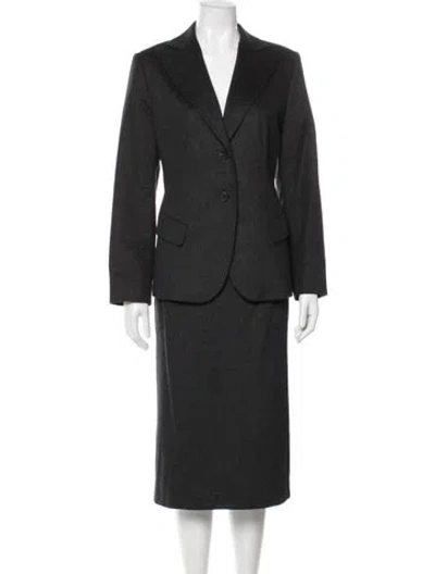 Pre-owned Cinzia Rocca Wool Skirt Suit In Gray