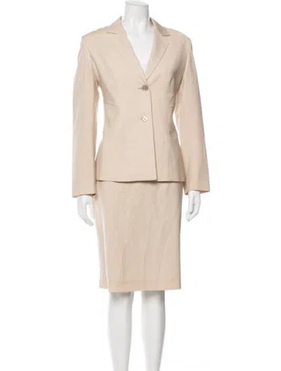 Pre-owned Cinzia Rocca Wool Skirt Suit In Neutral