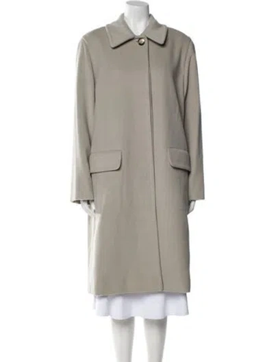 Pre-owned Cinzia Rocca Wool Trench Coat In Gray