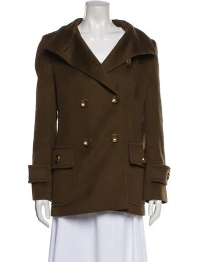 Pre-owned Cinzia Rocca Wool Utility Jacket In Brown