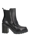 Cinzia Soft Woman Ankle Boots Black Size 10 Leather In Black