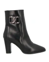 Cinzia Soft Woman Ankle Boots Black Size 6 Leather In Black