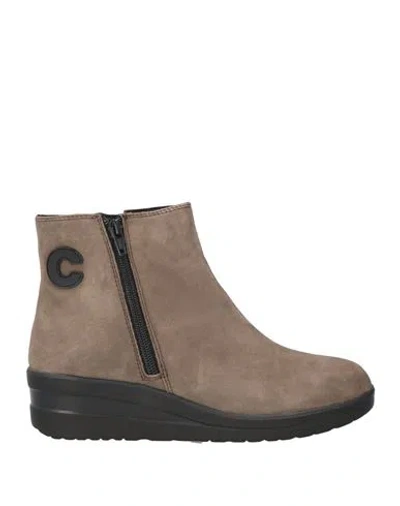 Cinzia Soft Woman Ankle Boots Taupe Size 10 Soft Leather