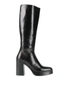 Cinzia Soft Woman Boot Black Size 11 Leather In Black