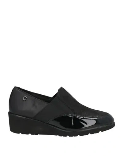 Cinzia Soft Woman Loafers Black Size 9 Leather, Textile Fibers