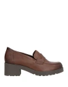 Cinzia Soft Woman Loafers Brown Size 8 Leather