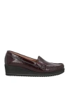 Cinzia Soft Woman Loafers Burgundy Size 10 Leather In Red