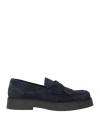 Cinzia Soft Woman Loafers Navy Size 6 Leather In Blue