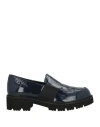 Cinzia Soft Woman Loafers Navy Size 8 Leather, Elastic Fibres