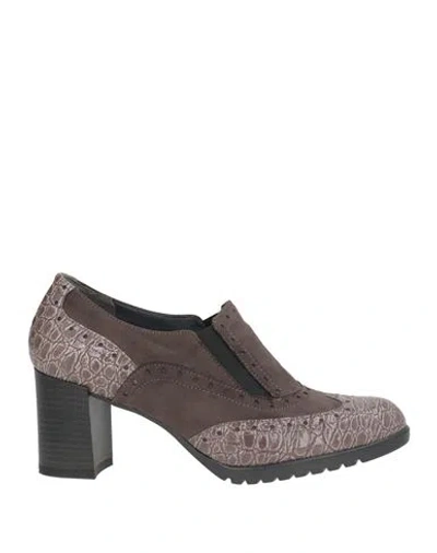 Cinzia Soft Woman Lace-up Shoes Taupe Size 8 Textile Fibers, Synthetic Material In Black
