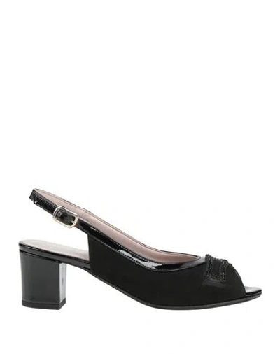 Cinzia Soft Woman Sandals Black Size 7 Synthetisches Material, Textile Fibers