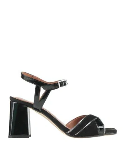 Cinzia Soft Woman Sandals Black Size 8 Leather