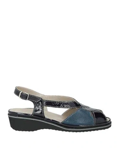 Cinzia Soft Woman Sandals Midnight Blue Size 10 Leather