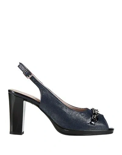 Cinzia Soft Woman Sandals Navy Size 7 Textile Fibers In Blue