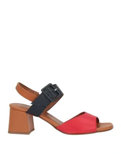 Cinzia Soft Woman Sandals Red Size 8 Leather