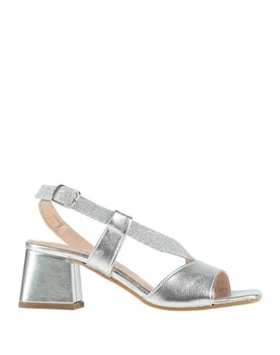 Cinzia Soft Woman Sandals Silver Size 5 Textile Fibers