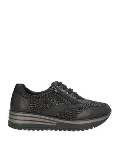 Cinzia Soft Woman Sneakers Black Size 11 Leather