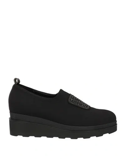 Cinzia Soft Woman Sneakers Black Size 11 Textile Fibers In Gray
