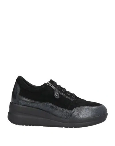 Cinzia Soft Woman Sneakers Black Size 7 Leather