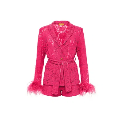 Cioccolato Couture Pink / Purple Olivia Luxury Lace Pink In Pink/purple