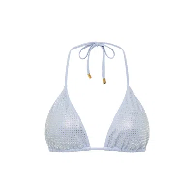 Cioccolato Couture Women's Alina Crystal Blue Bikini Top